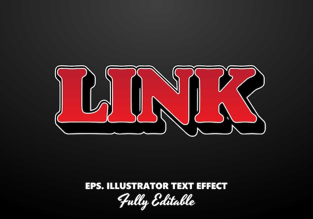 Vector link   editable text effect