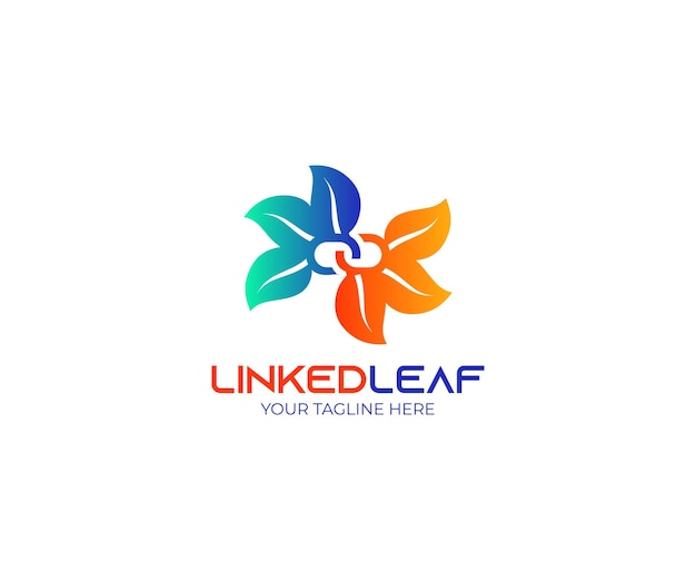 Linked leaf logo