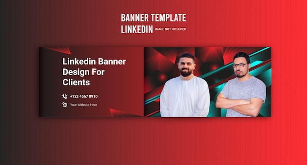 Linkedin background photo design premium templates