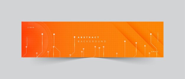 Vector linkedin banner abstract technology background