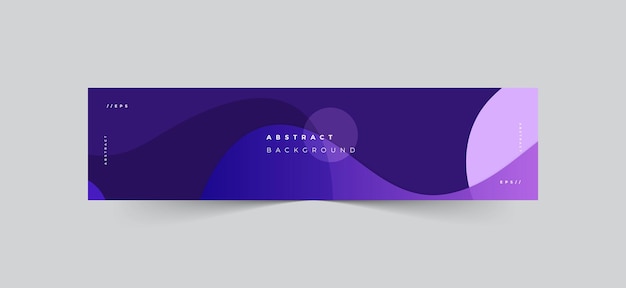 Vector linkedin banner abstract wave background