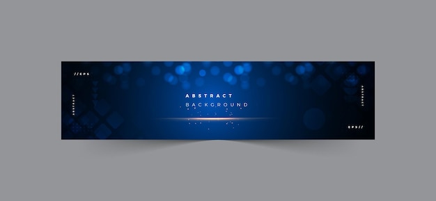 Vector linkedin banner blue technology abstract background