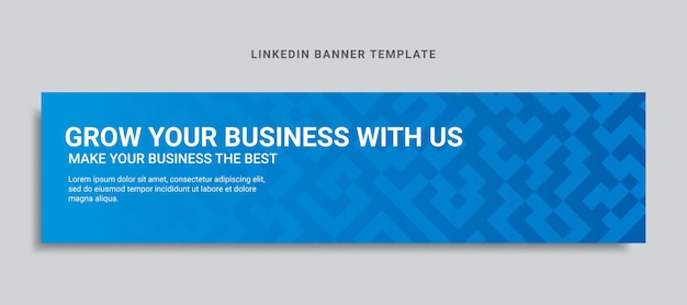 Linkedin banner design with geometric shapes