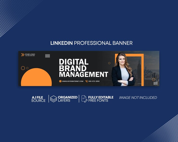Vector linkedin banner or email signature template design cover vector template