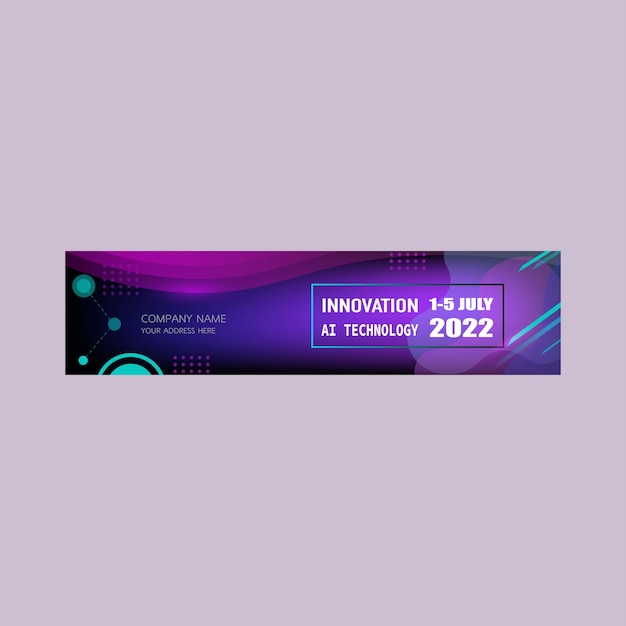 Linkedin banner in Innovation and AI Technology concept