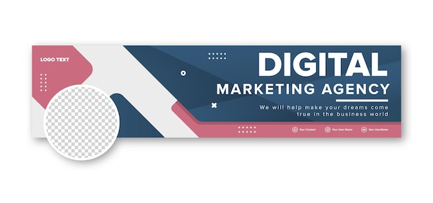 Linkedin Banner ontwerp digitale marketing elegant zakelijk