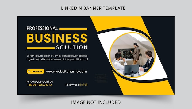 LinkedIn Banner Premium Vector-sjabloon