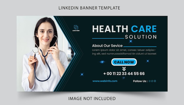 LinkedIn Banner Premium Vector-sjabloon