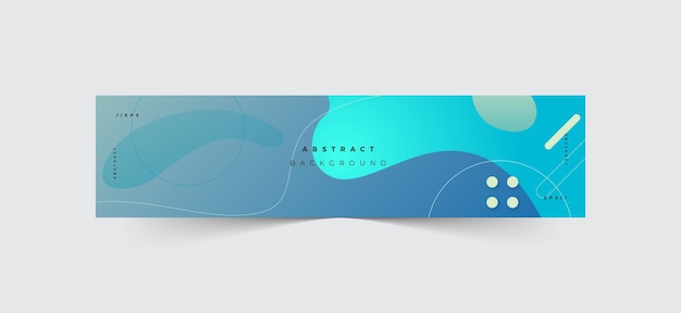 Vector linkedin banner template elegant linkedin abstract background