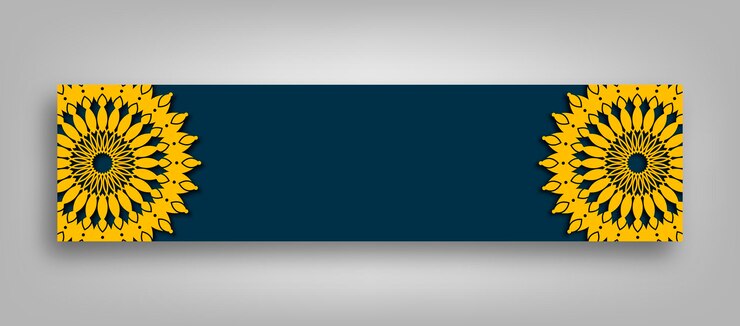वेक्टर linkedin banner template in mandala design