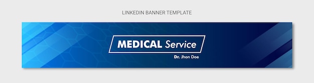 Vettore servizio medico modello banner linkedin