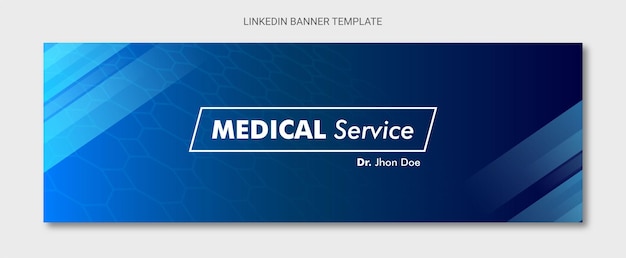 Servizio medico modello banner linkedin