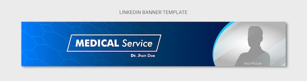 Vector linkedin banner template medical service