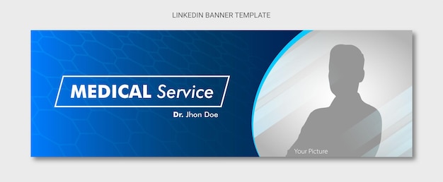 Linkedin banner template medical service