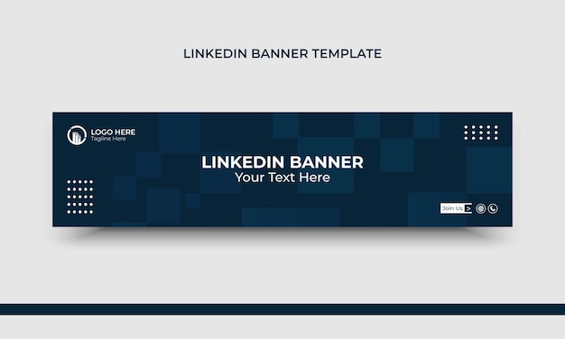 Schema di banner e copertina web di linkedin