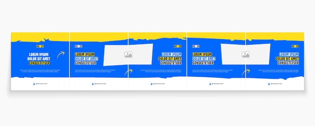 linkedin carousel post editable business social media instagram carousel post template