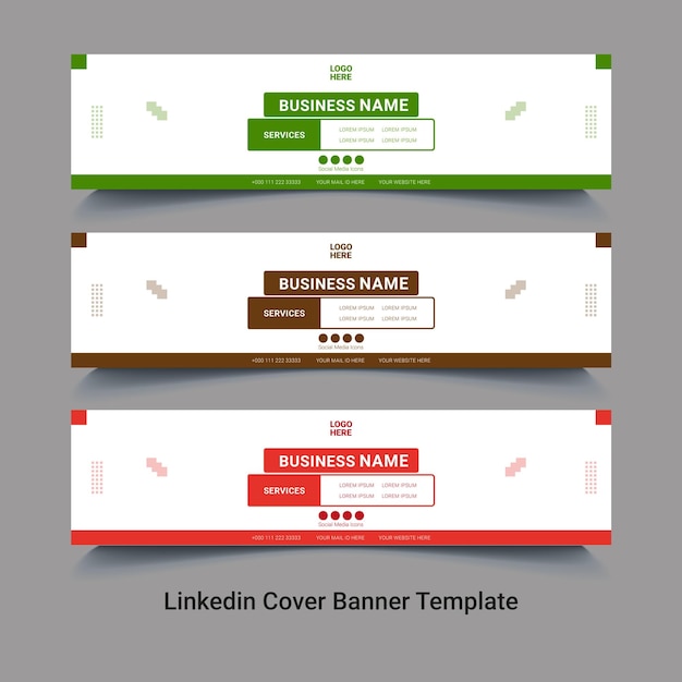 Дизайн шаблона для обложки баннера LinkedIn Бизнес обложка баннер Профессиональный баннер Linkedin обложка