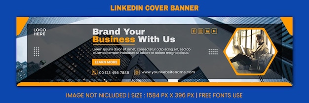 Vector linkedin cover banner template