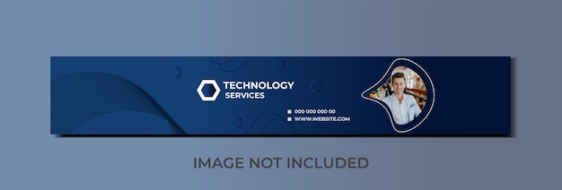 LinkedIn cover design vector technology Services with gradient color