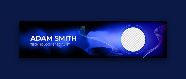 Vector linkedin cover design with futuristic technological lines. soft light color background