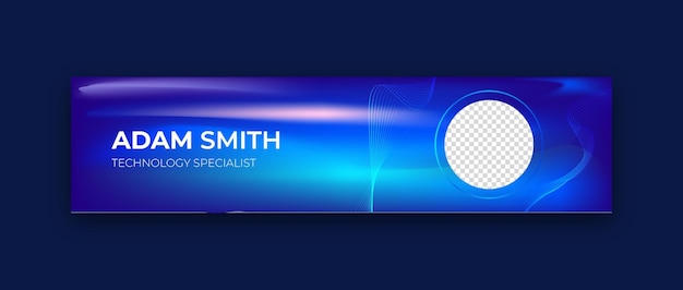 Premium Vector | Linkedin cover design with futuristic technological ...