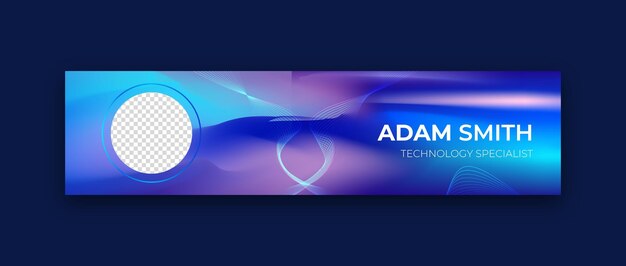 Premium Vector | Linkedin cover design with futuristic technological ...