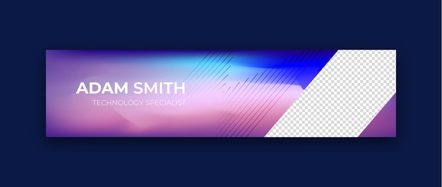 LinkedIn Cover Design with futuristic technological lines. soft light color background