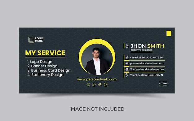 LinkedIn personal cover banner template for agency or freelancer