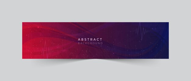 Vector linkedin social media banner background gradation memphis abstract