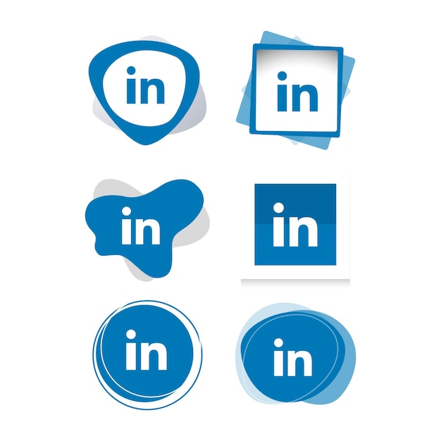 Vector linkedin social media logo icon technology, network. background, vector illustration, like, share