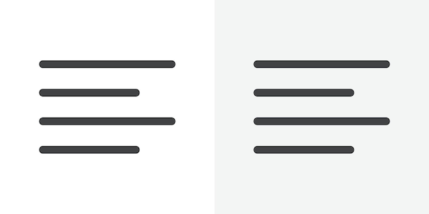 Links uitlijnen icoon Outline vector teken