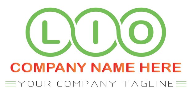 Vector lio letter logo design