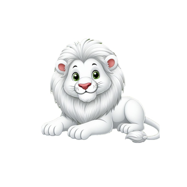 Vector lion cartoon clip art