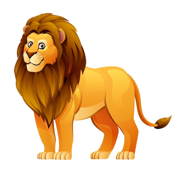 Premium Vector | Lion cartoon illustration isolated on white background