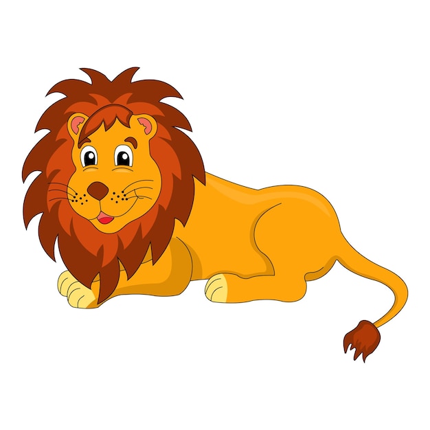 Lion cartoon illustration