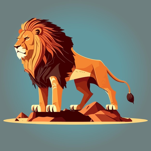 Lion cartoon vector illustration