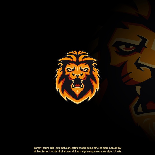 Vector lion character mascot