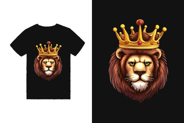 Lion Crown T-shirt Toon uw koninklijke trots met dit 100% katoenen t-shirt met een majestueuze leeuw