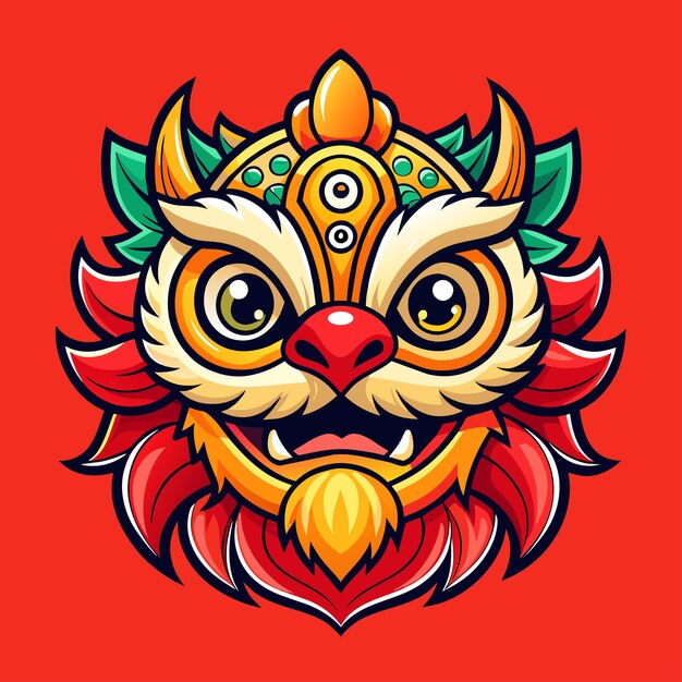 Lion Dance Unique Vector Design 08