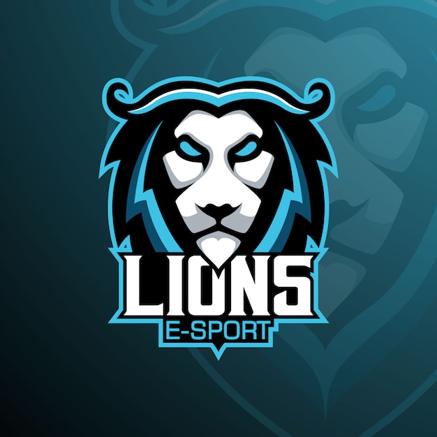 Lion E-Sport Mascot Logo 