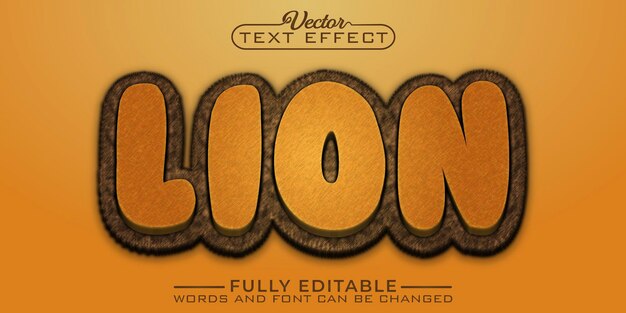 Lion editable text effect template