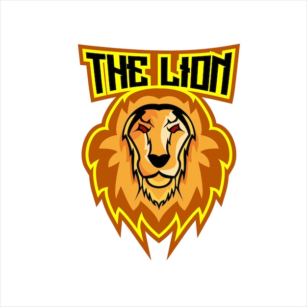 Lion esport logo ontwerp gaming mascotte