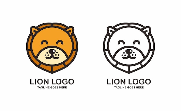 Vector lion face logo