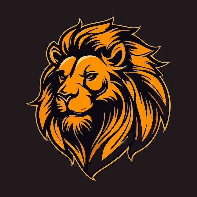 ライオンの顔のマスコットのベクトル図