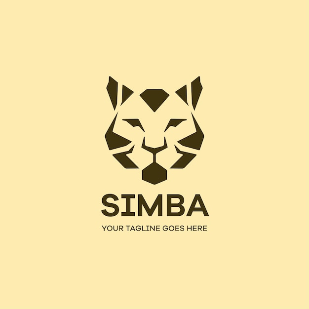 Lion Flat Company Logo Template