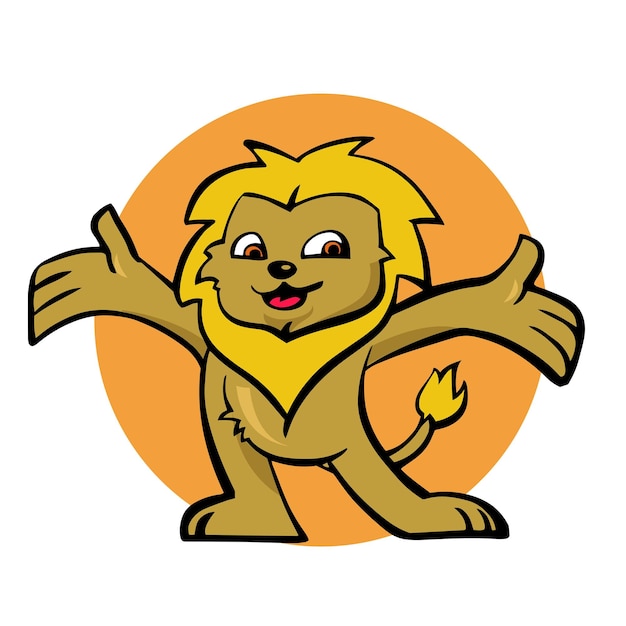 Vector lion game mascot vector illustration