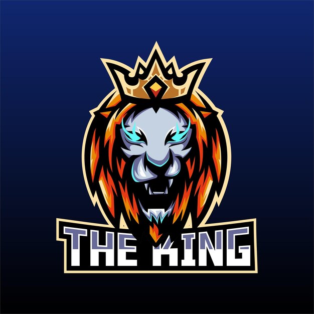 Lion gaming mascot logo