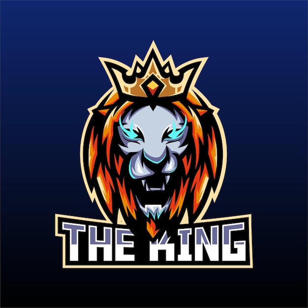 Lion gaming mascotte logo