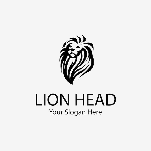 Lion Head Company Logo Premium Vector