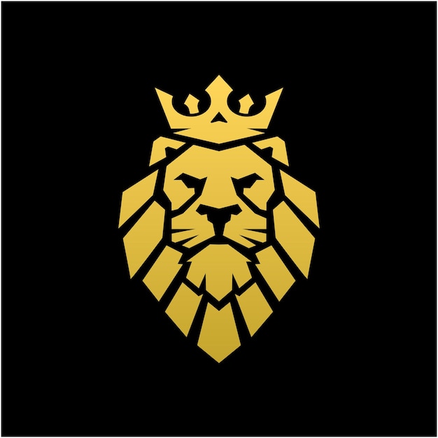 Lion head design logo design vector